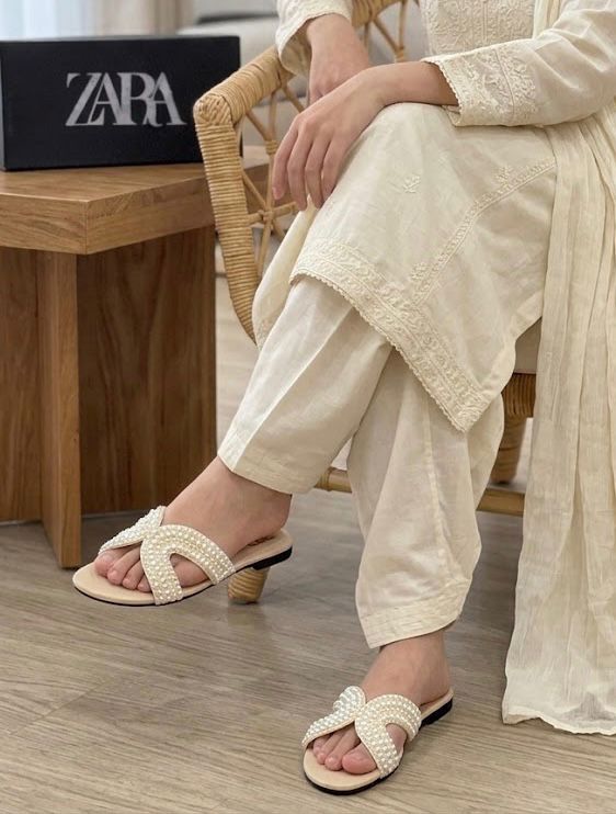 Zara Mesh Net Slippers for Women