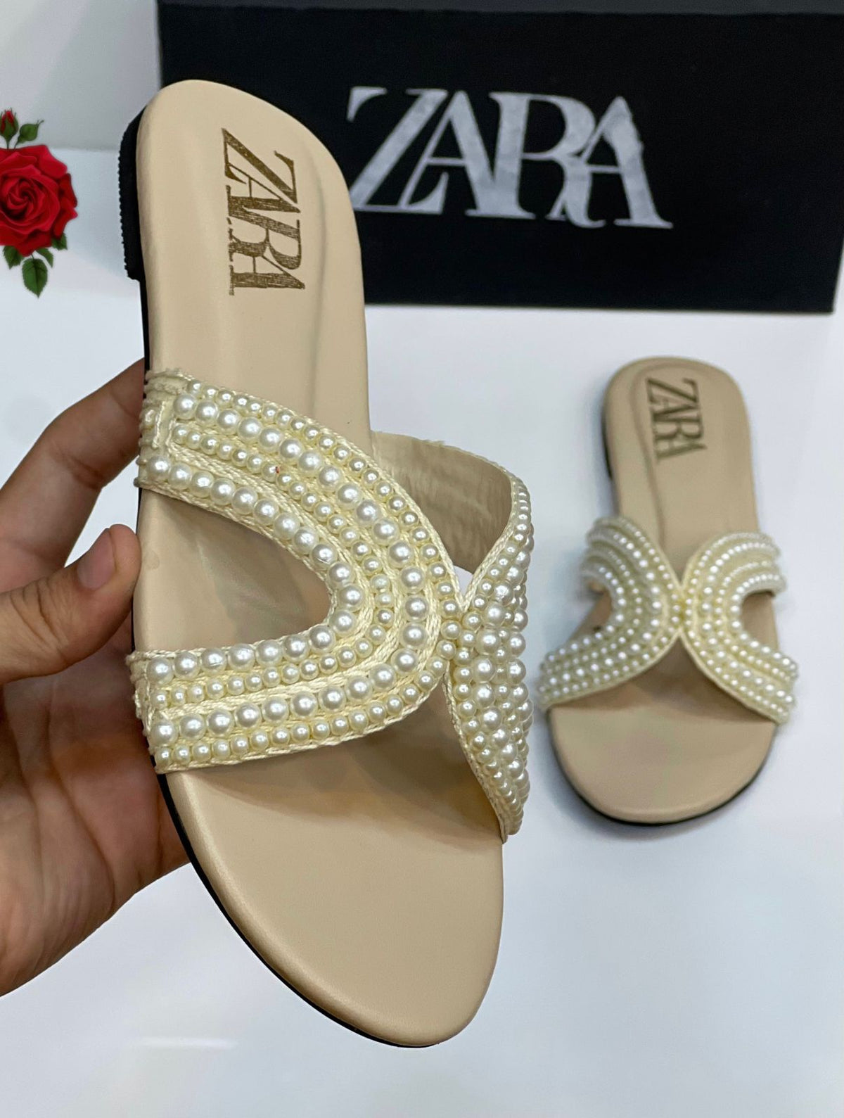 Zara Mesh Net Slippers for Women