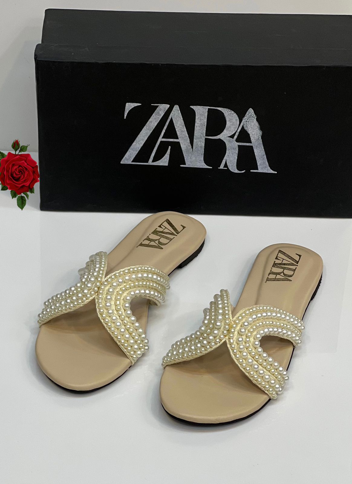 Zara Mesh Net Slippers for Women