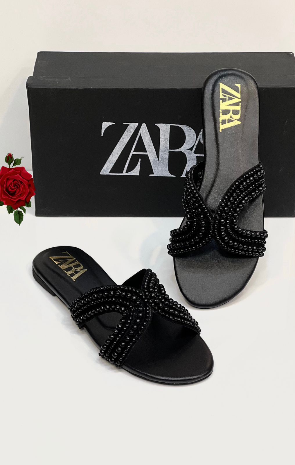 Zara Mesh Net Slippers for Women