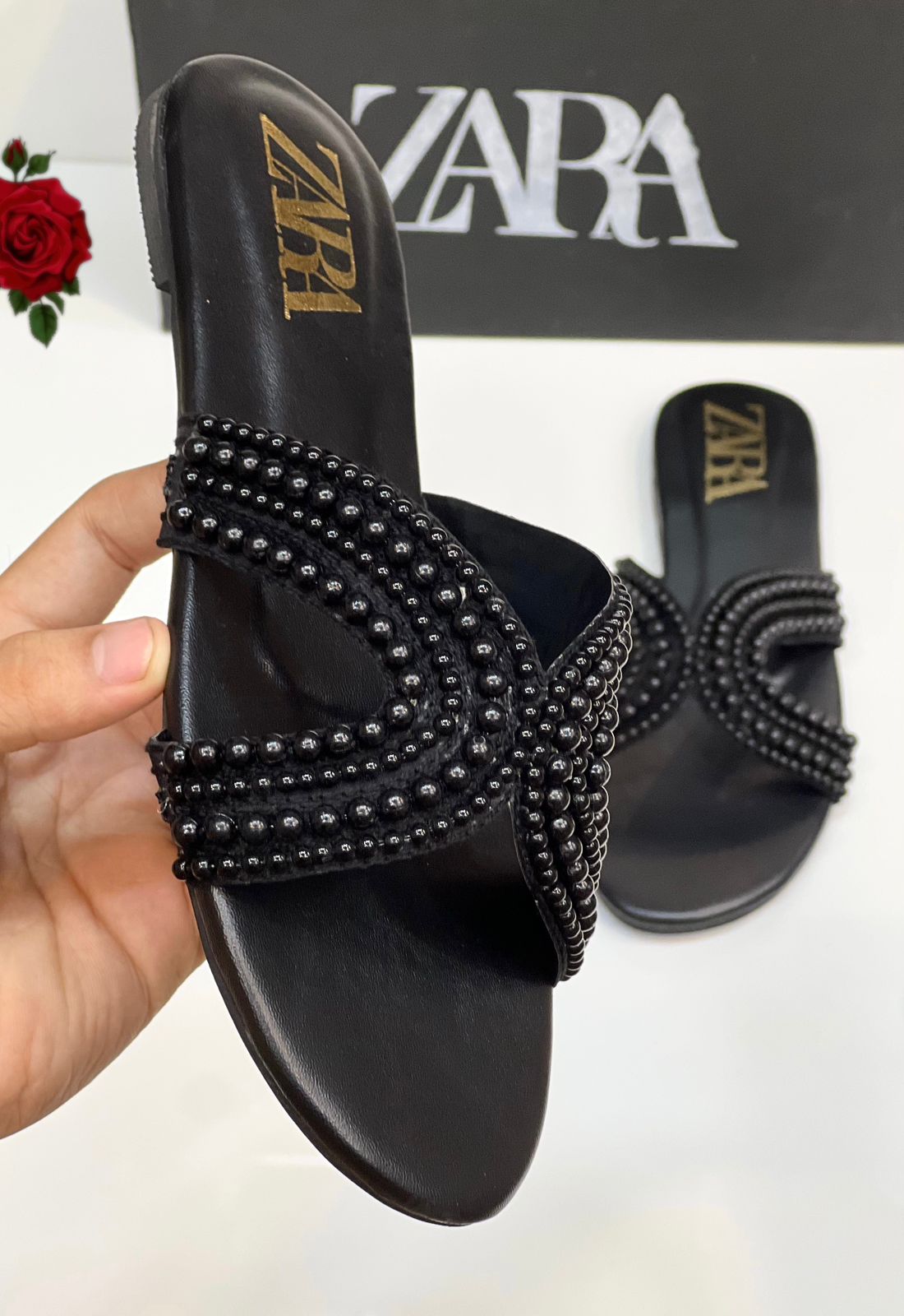 Zara Mesh Net Slippers for Women