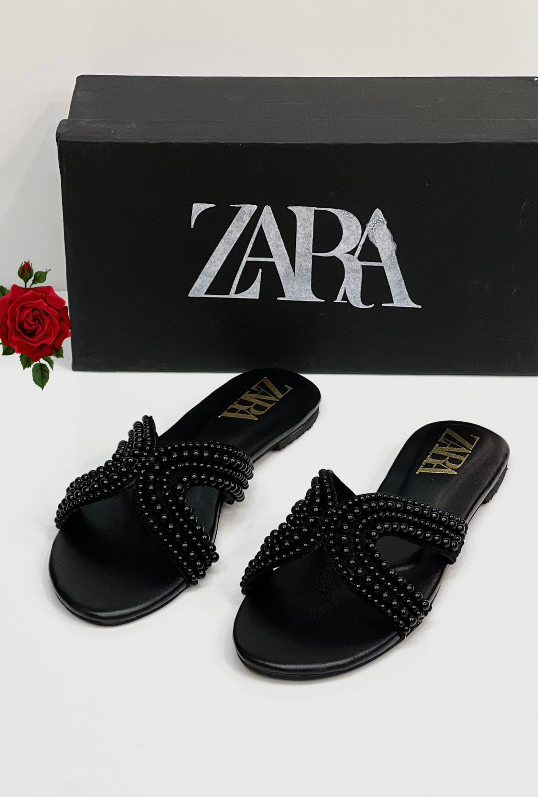 Zara Mesh Net Slippers for Women