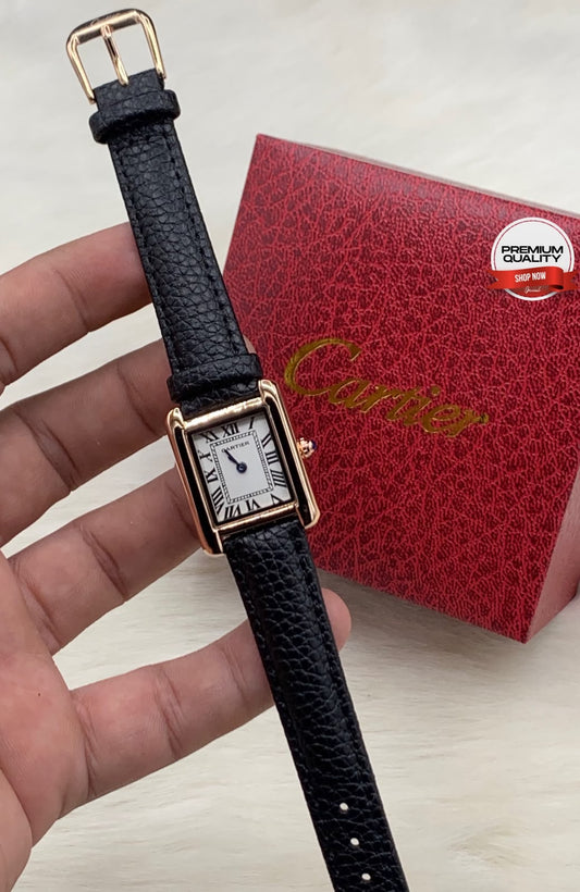 Cartier Tang Leather Belt Watches for Women