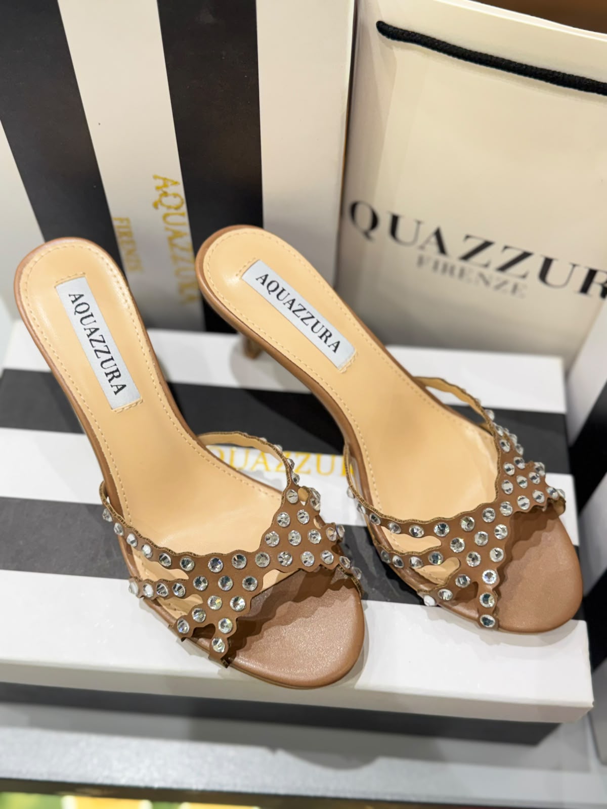 Aquazzura Tequila Mule 75 Heels for Women (in Stock)