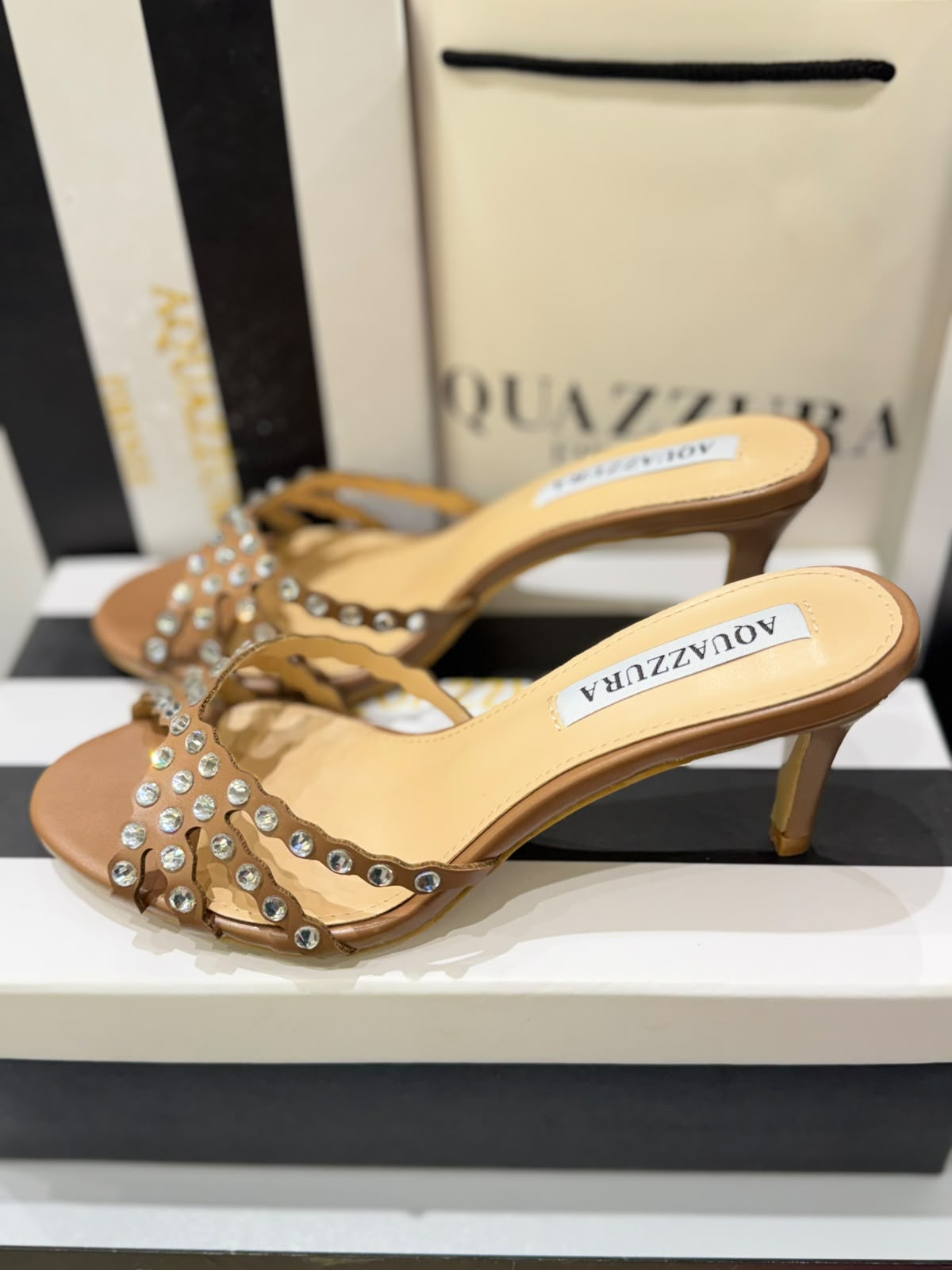 Aquazzura Tequila Mule 75 Heels for Women (in Stock)