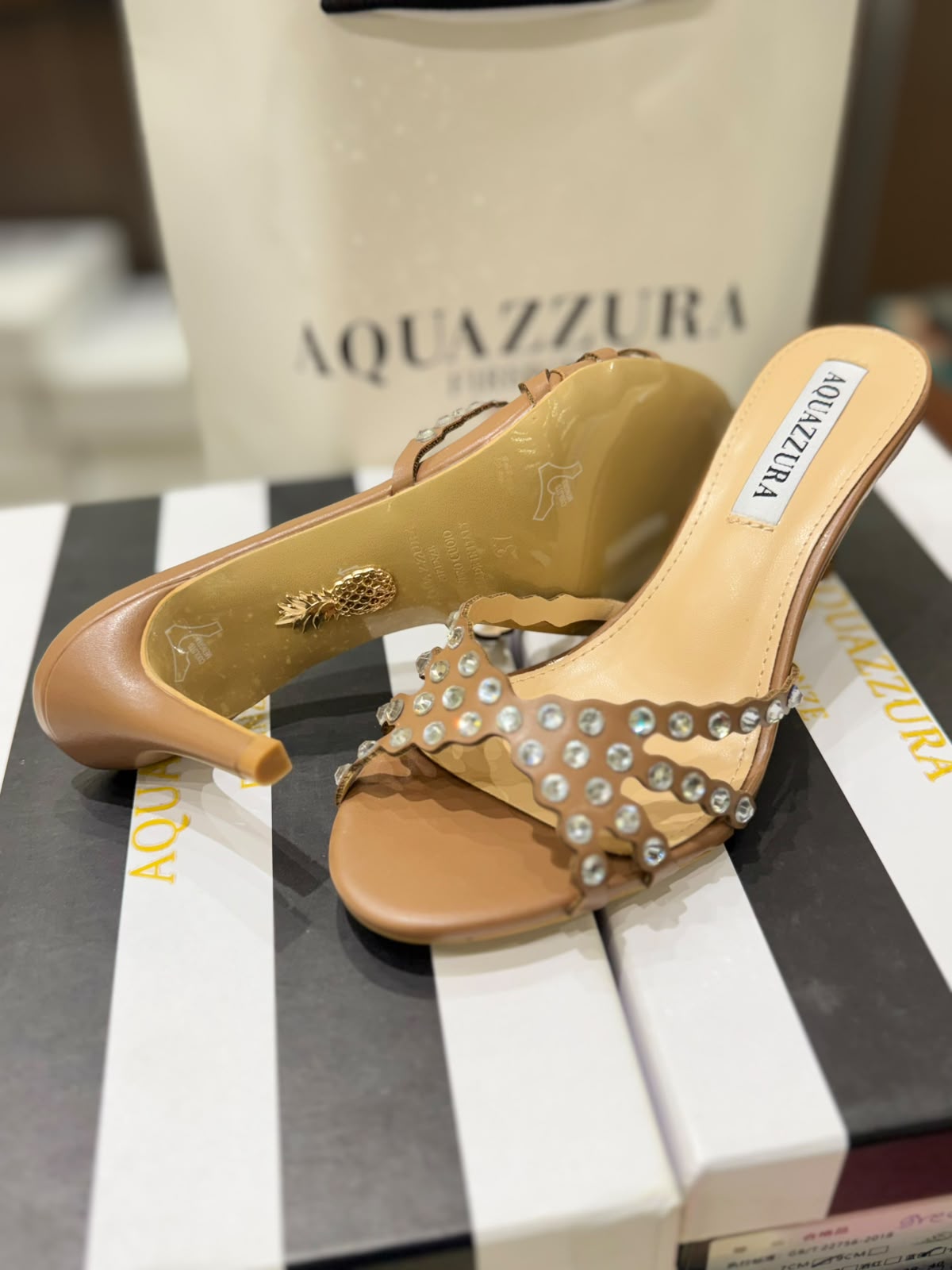 Aquazzura Tequila Mule 75 Heels for Women (in Stock)