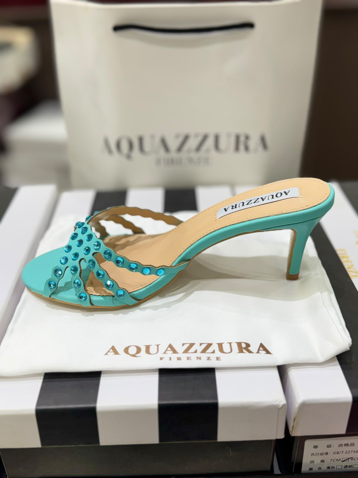 Aquazzura Tequila Mule 75 Heels for Women (in Stock)