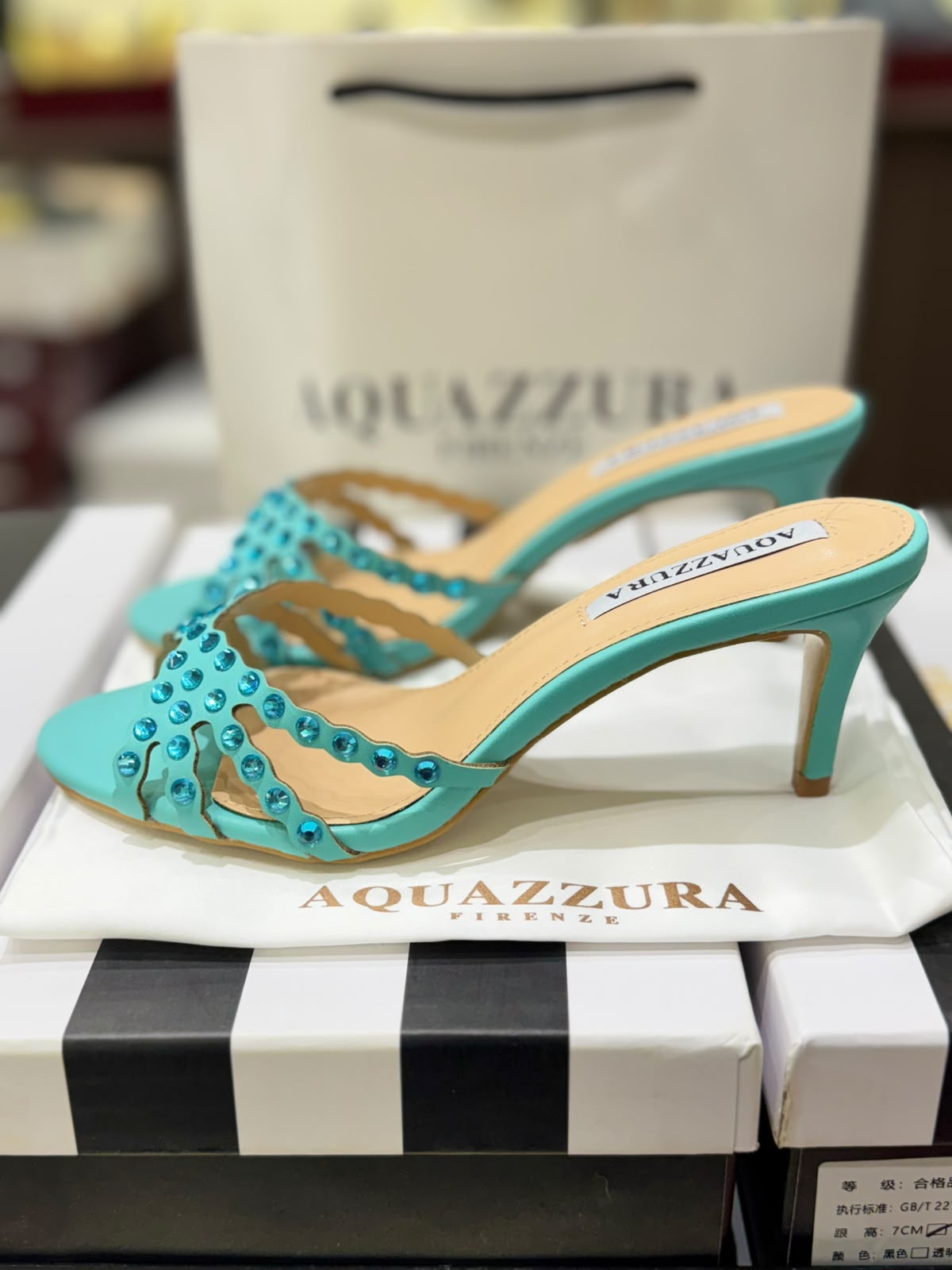 Aquazzura Tequila Mule 75 Heels for Women (in Stock)