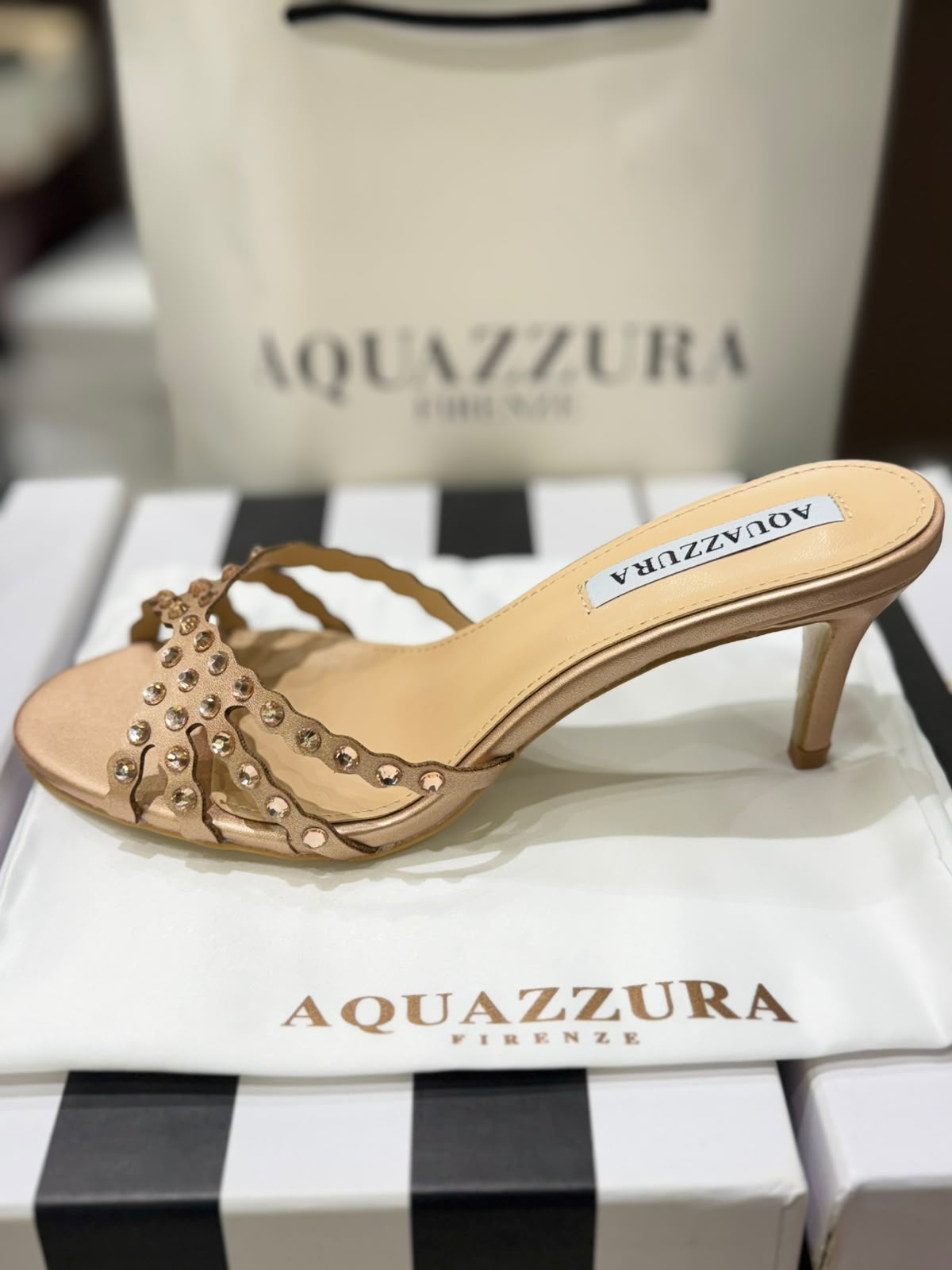 Aquazzura Tequila Mule 75 Heels for Women (in Stock)