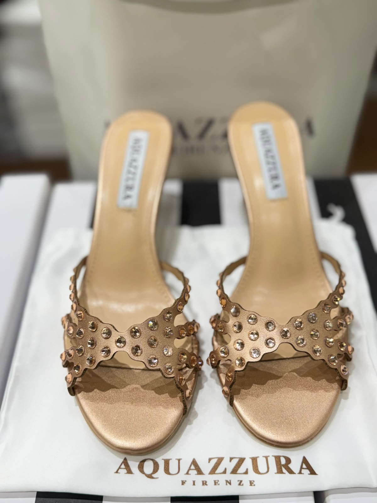 Aquazzura Tequila Mule 75 Heels for Women (in Stock)