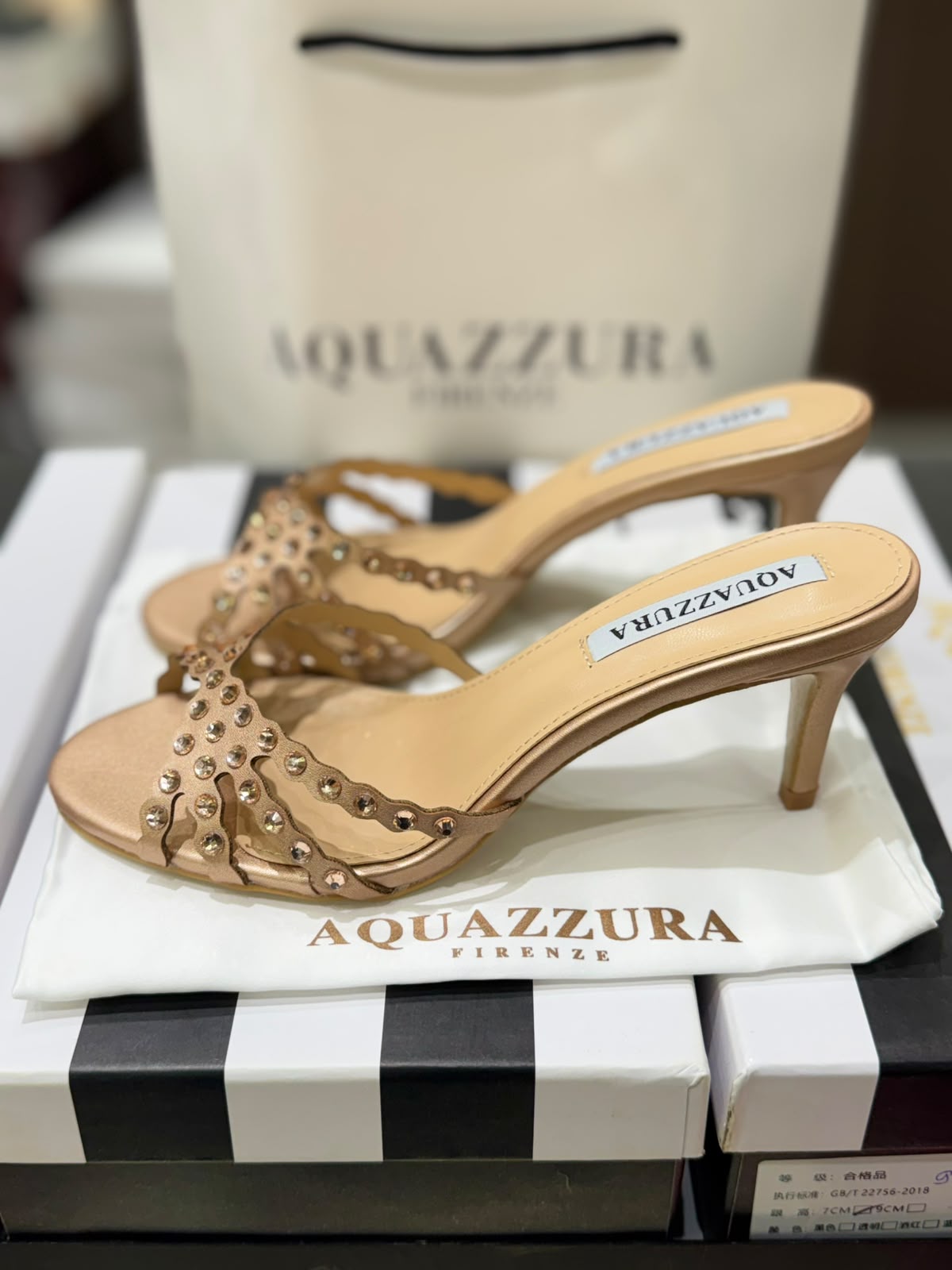 Aquazzura Tequila Mule 75 Heels for Women (in Stock)