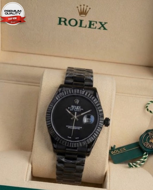 Rolex with Date Black Watches for Men