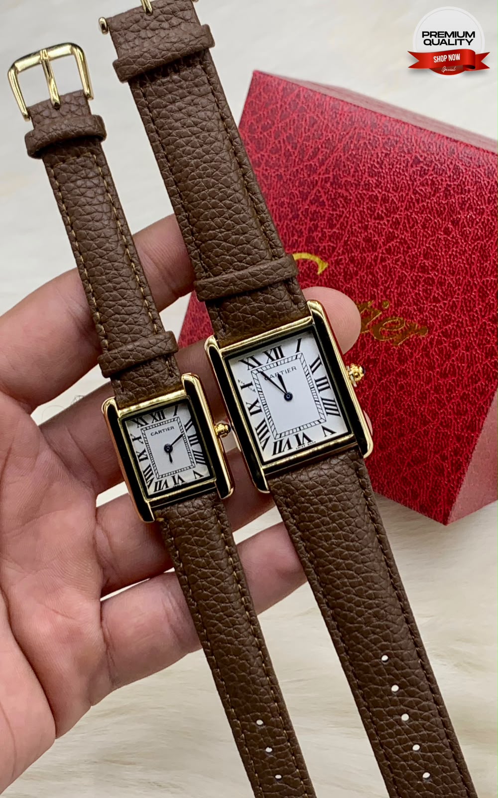 Cartier Tank Couple Watch for Men and Women