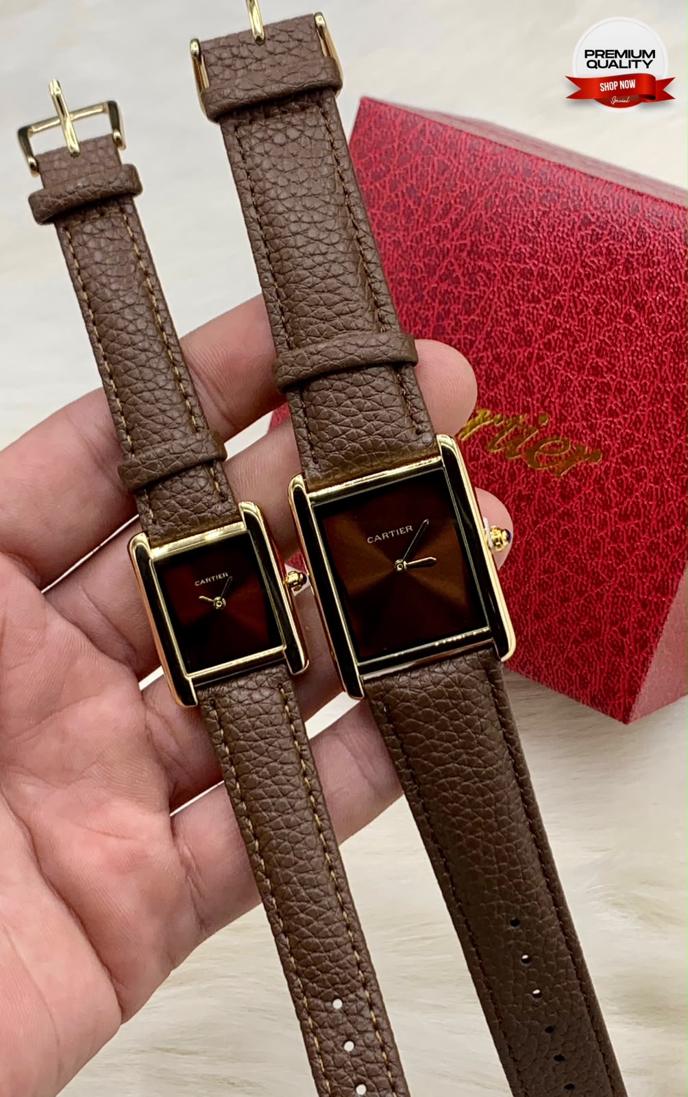 Cartier Tank Couple Watch for Men and Women