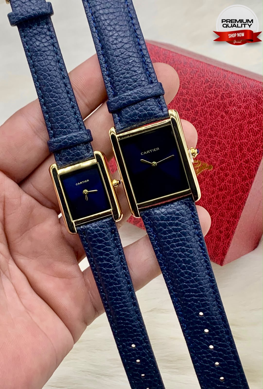 Cartier Tank Couple Watch for Men and Women