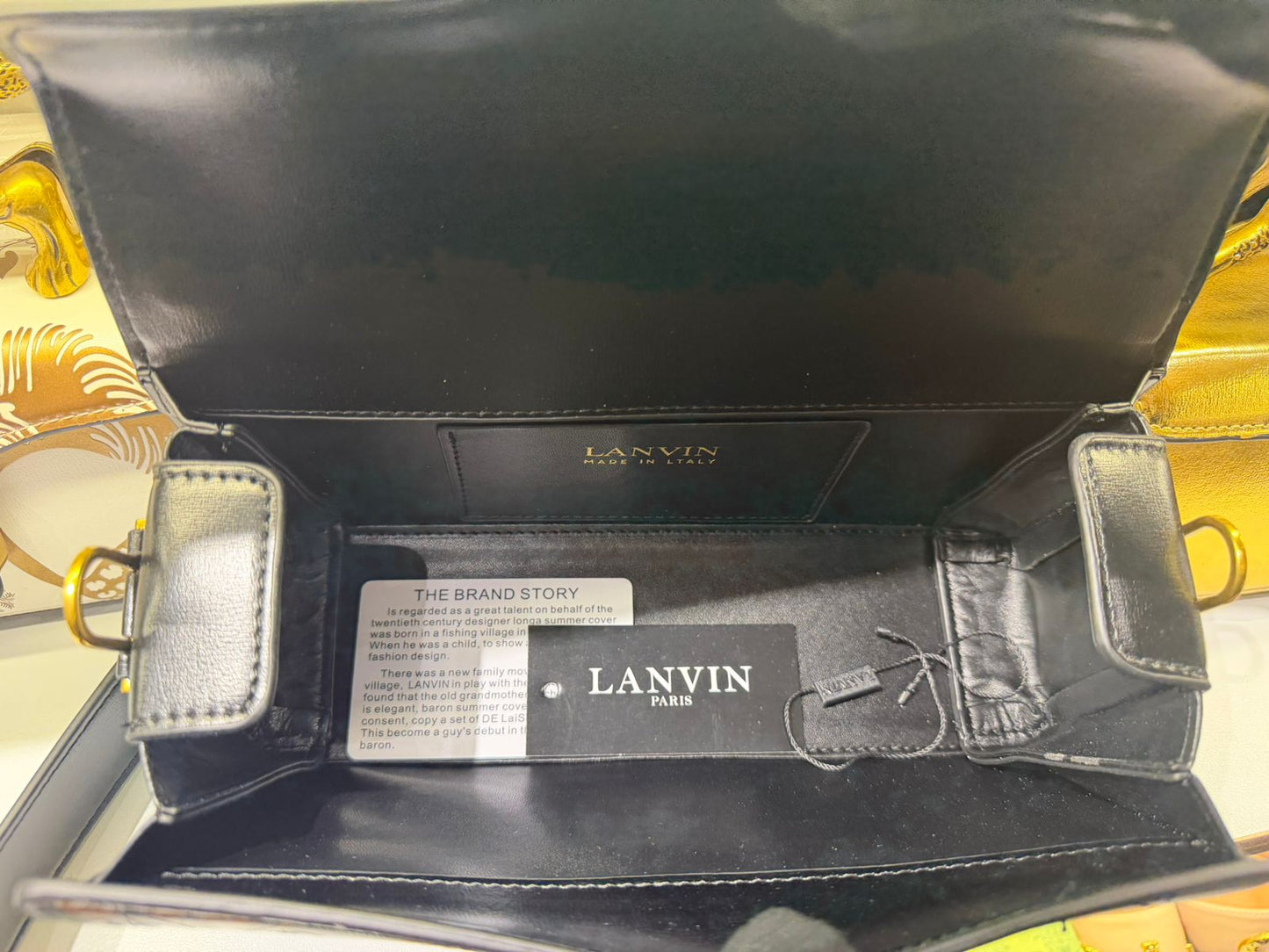 Lanvin Pencil Cat Leather Shoulder Bag for Women