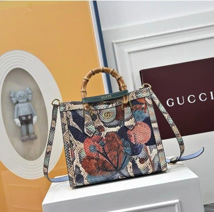 Famous GG Guc-ci Diana Bamboo Handle Shoulder Bag for Women