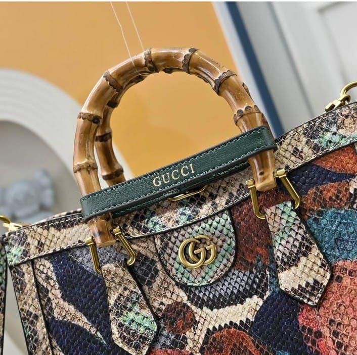 Famous GG Guc-ci Diana Bamboo Handle Shoulder Bag for Women