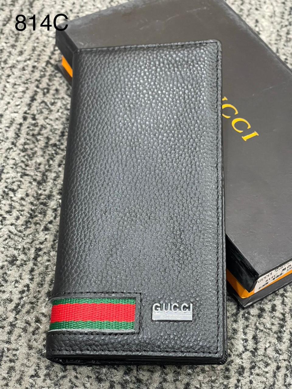 Guci Long Leather Wallets for Men and Women