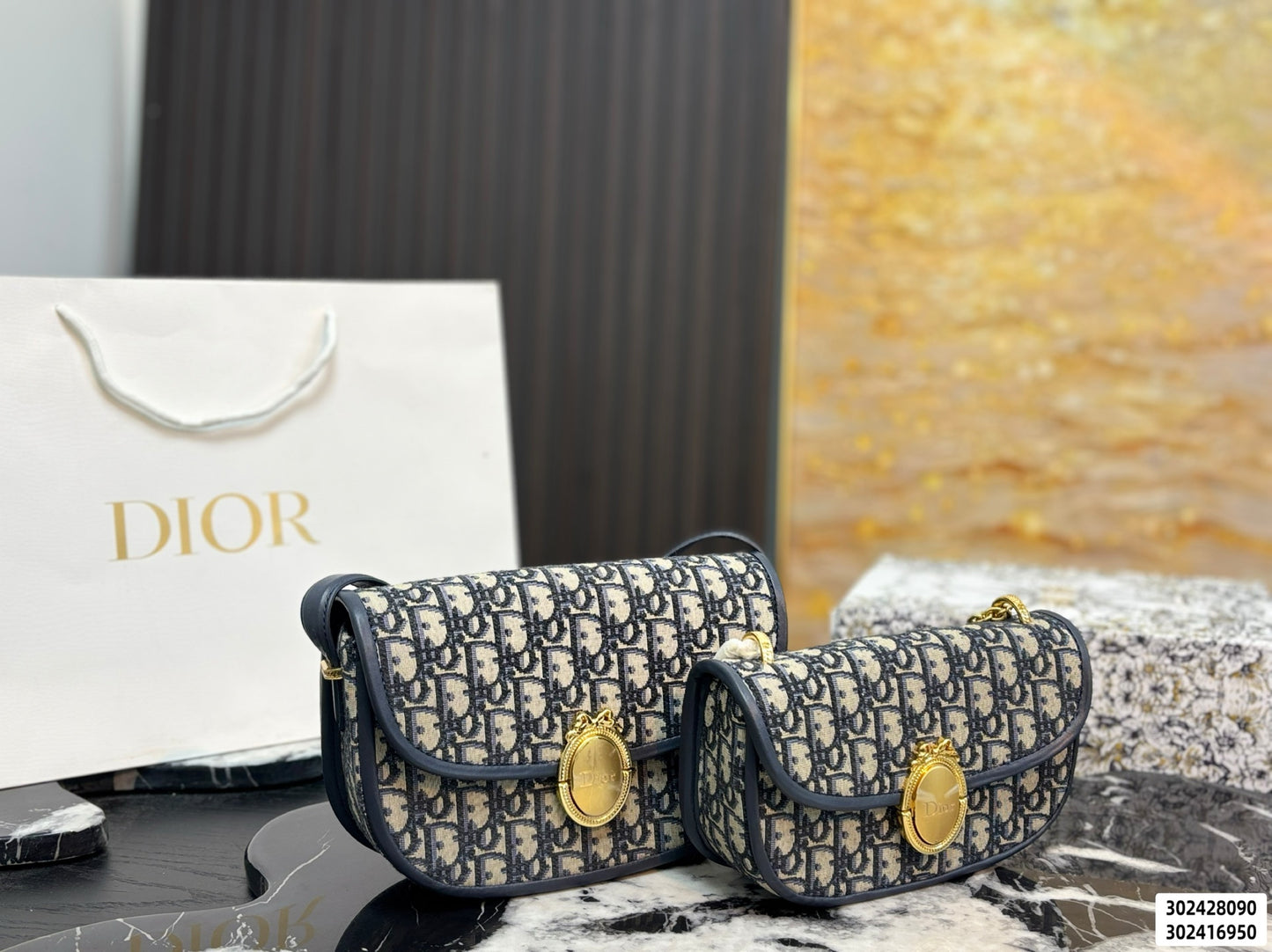 Dior mini Montaigne monogram Two Sizes Shoulder bag for Women