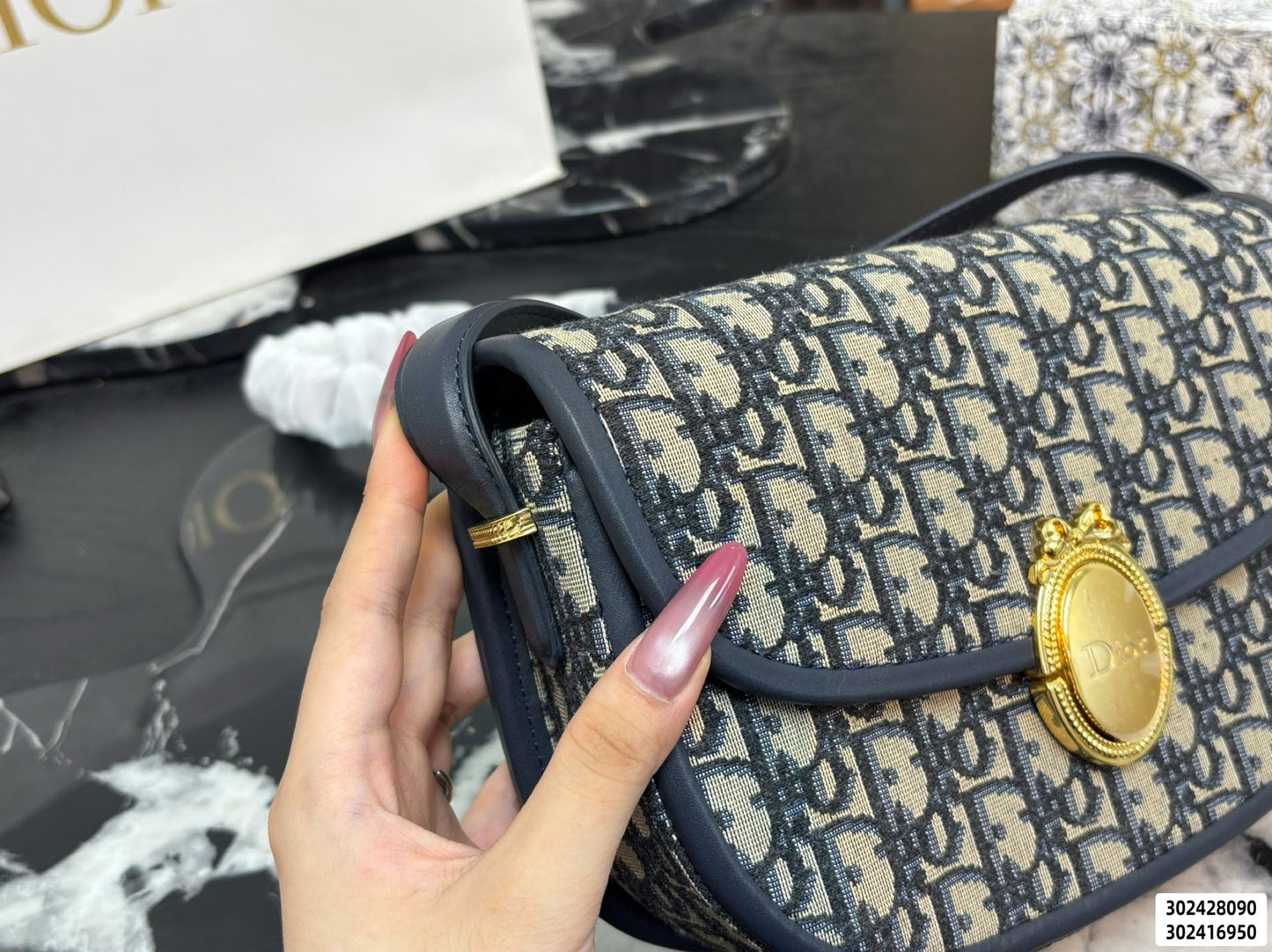 Dior mini Montaigne monogram Two Sizes Shoulder bag for Women