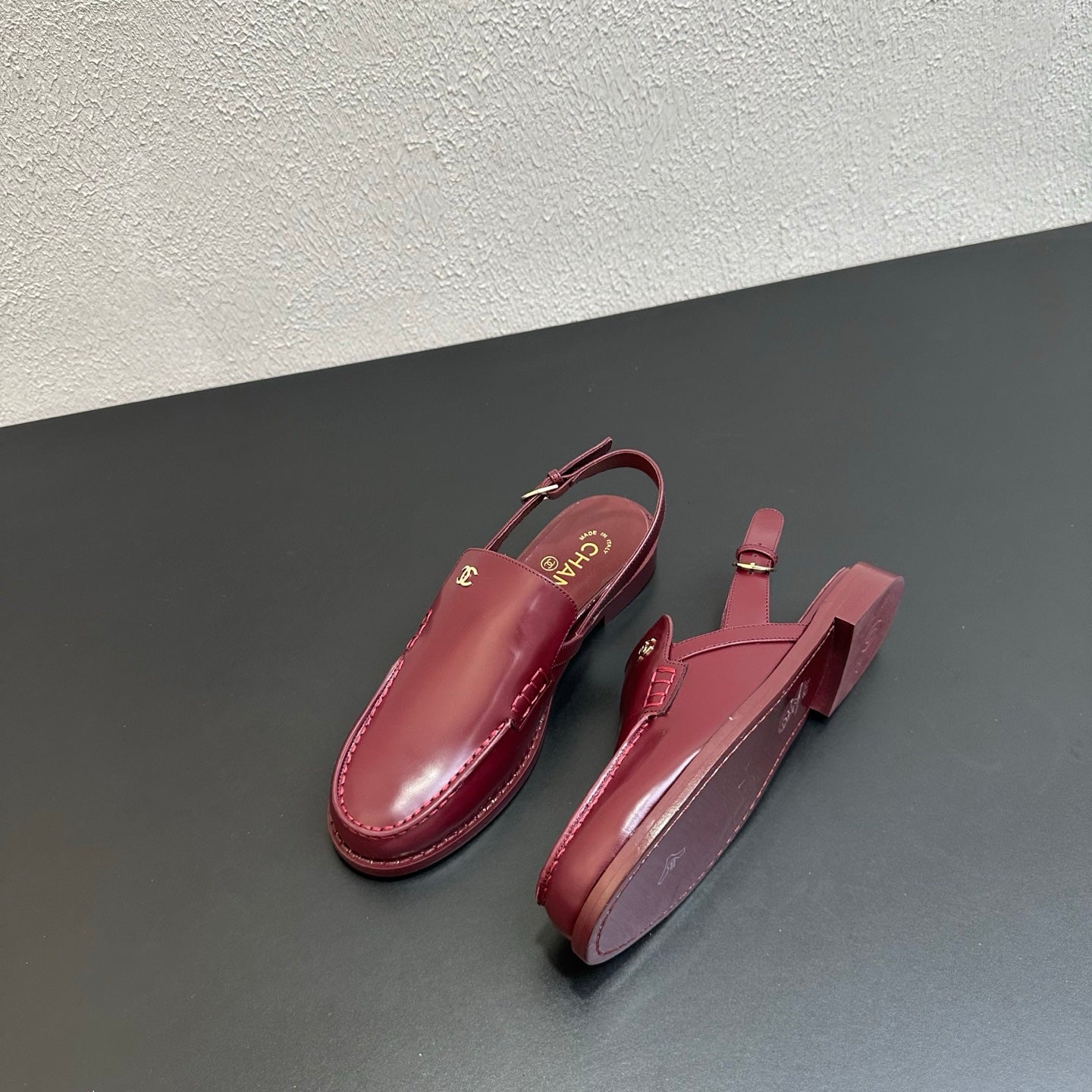Channel 26c new lace-up open-back loafers sandals casual shoes for Women Pre Order