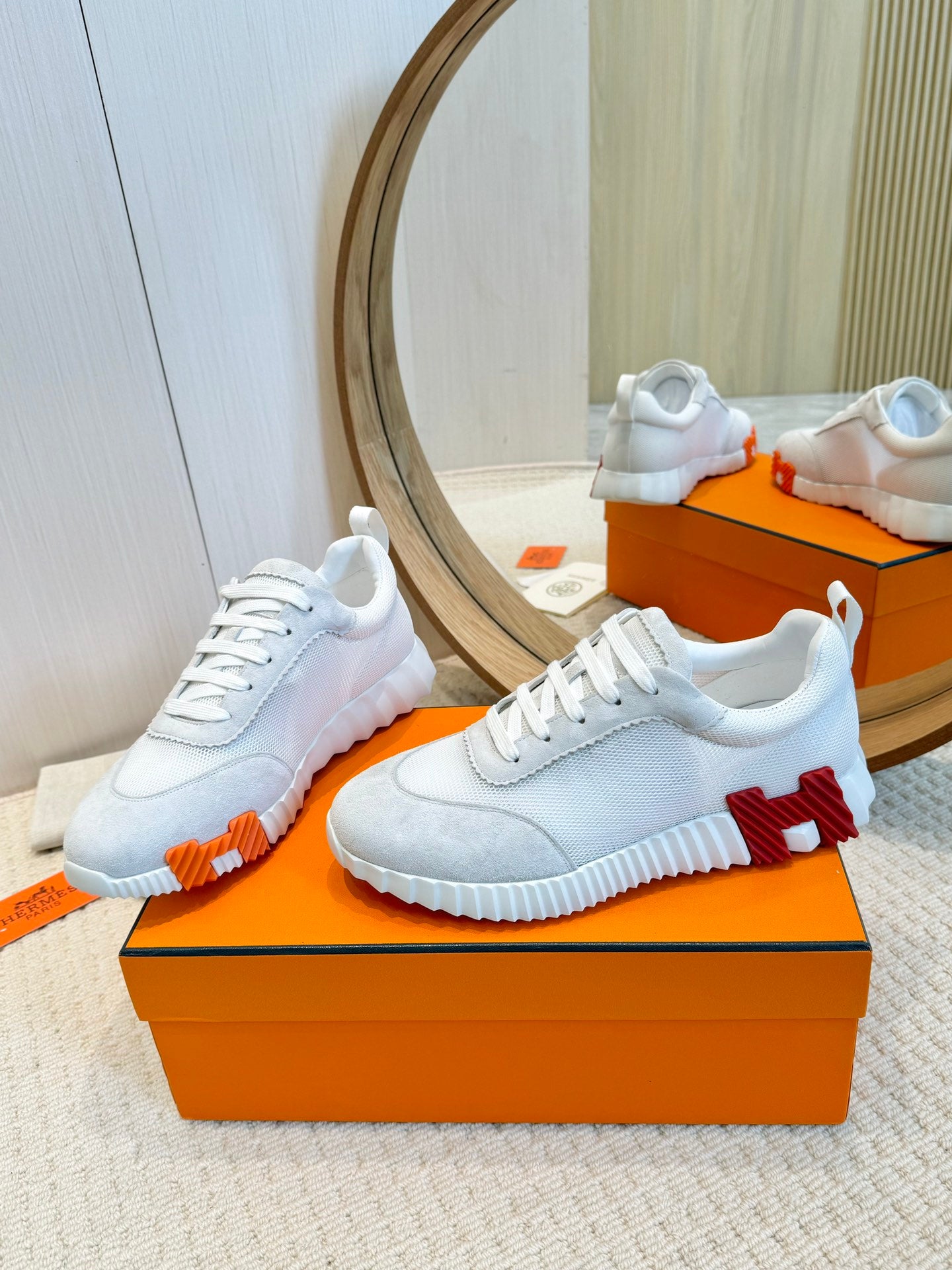 Hrmes Couple Unisex Sneakers for Men and Women Pre Order