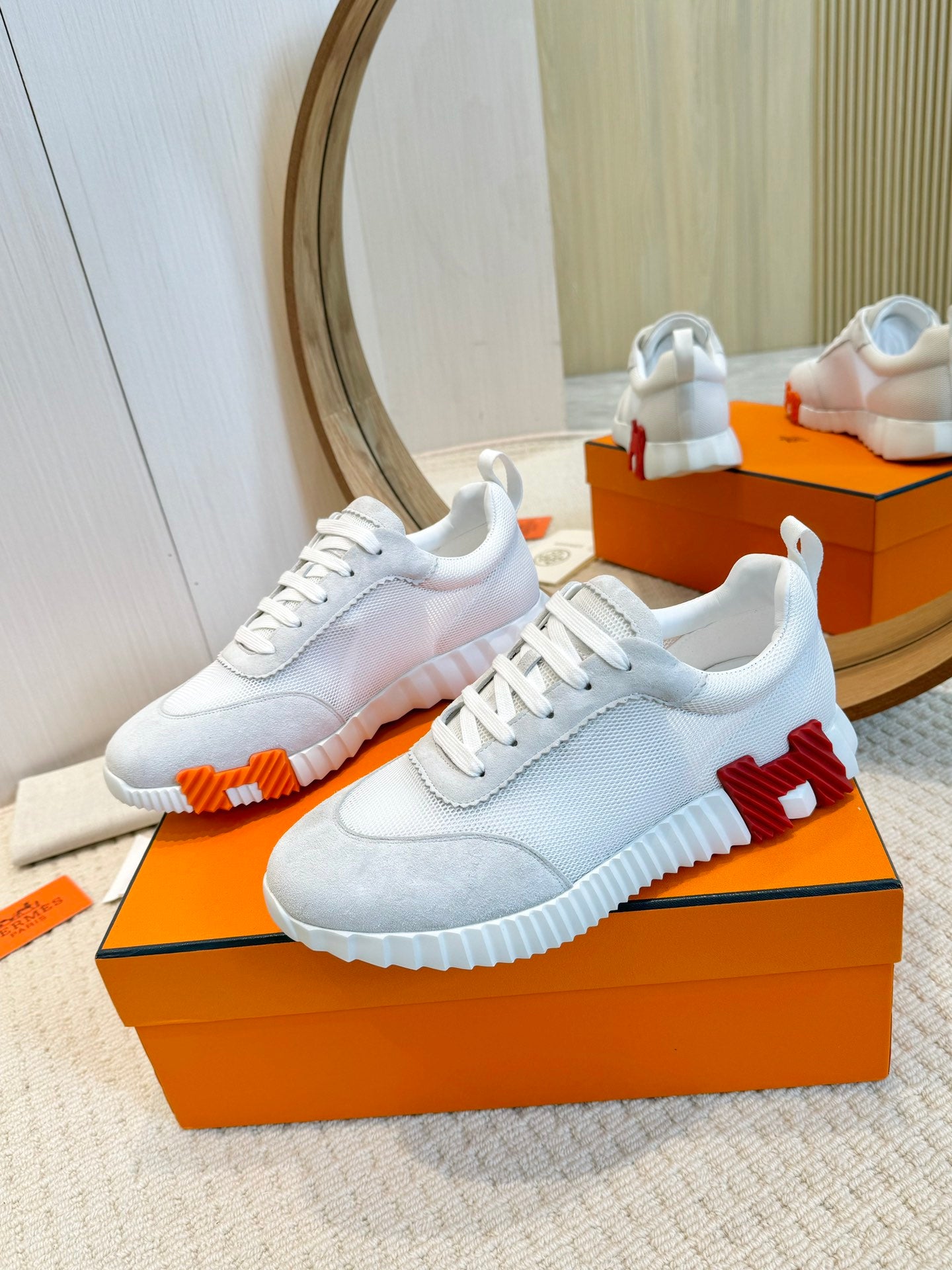 Hrmes Couple Unisex Sneakers for Men and Women Pre Order