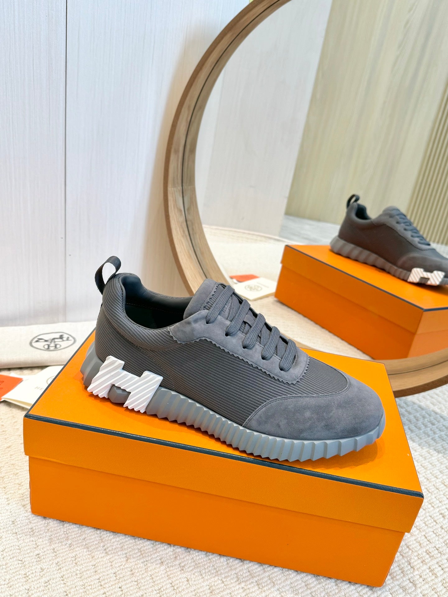 Herms Couple Unisex Sneakers for Men and Women Pre Order