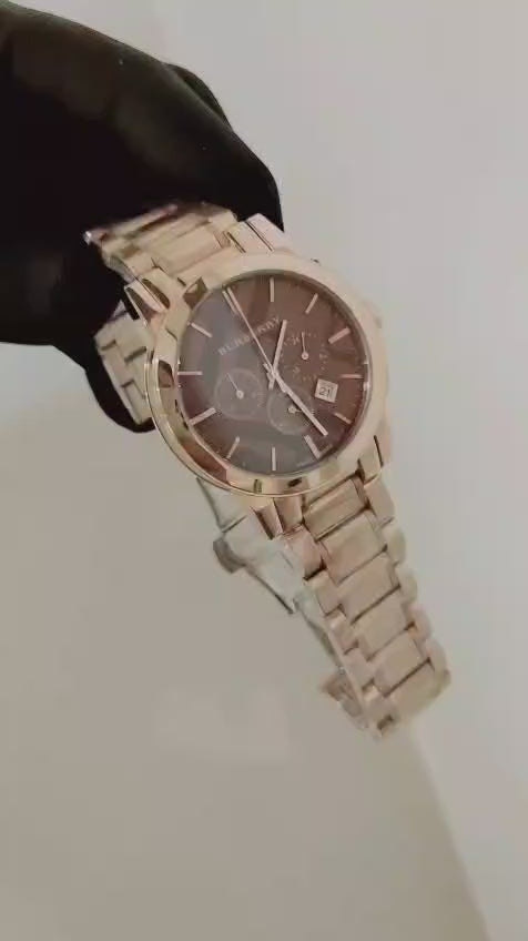 Luxury watch Bur-berry Chronograph Watch Golden color