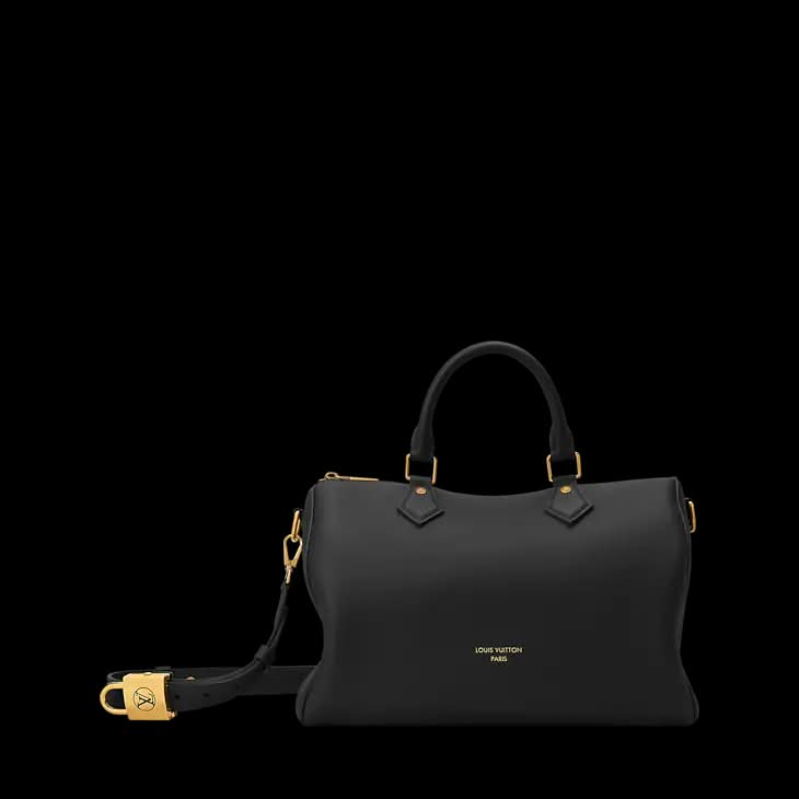 Louis Vuitton Black Leather Handle Bag