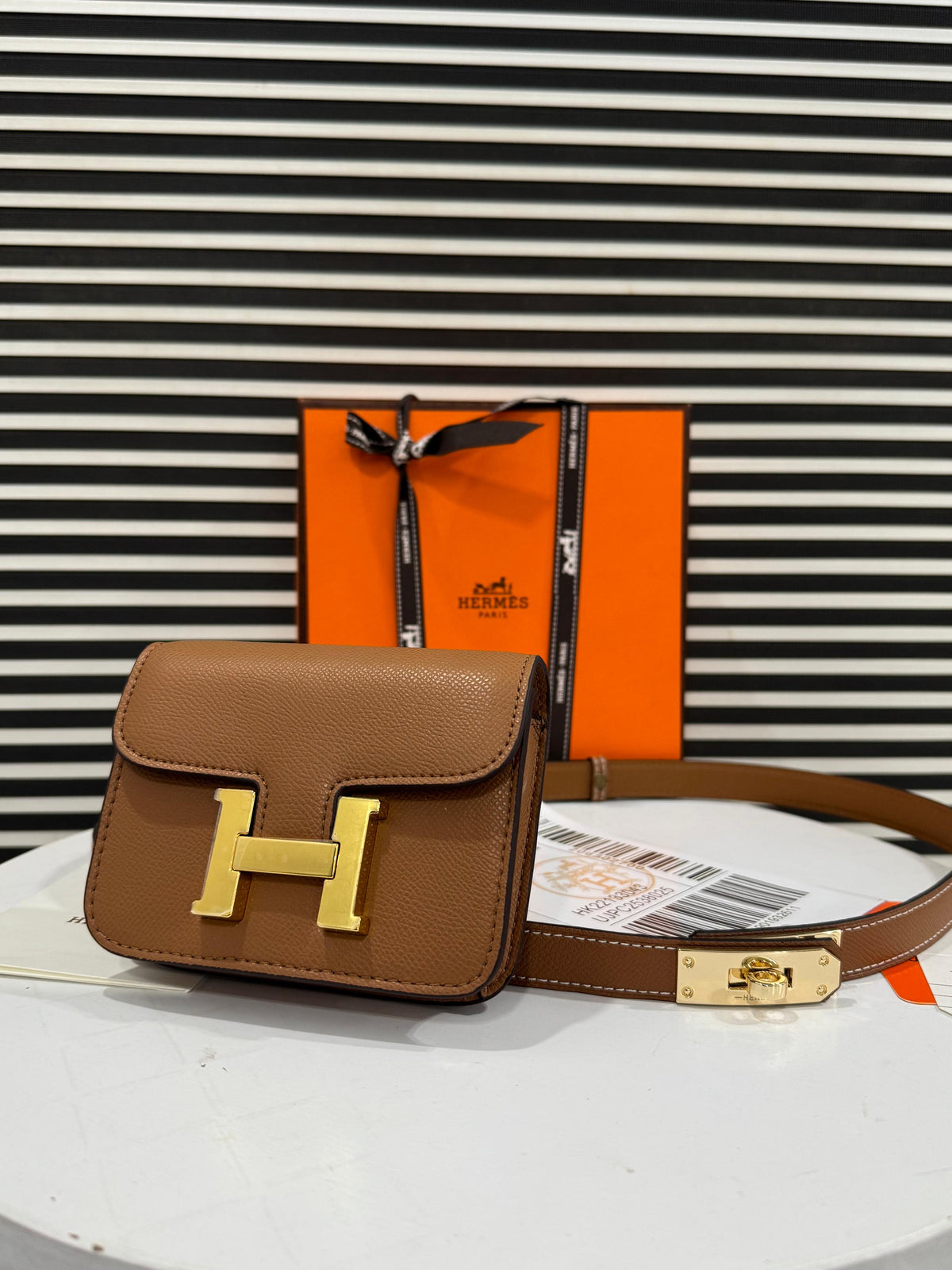Hermes Constance Slim Wallet with Waist Belt and Crossbody Strap