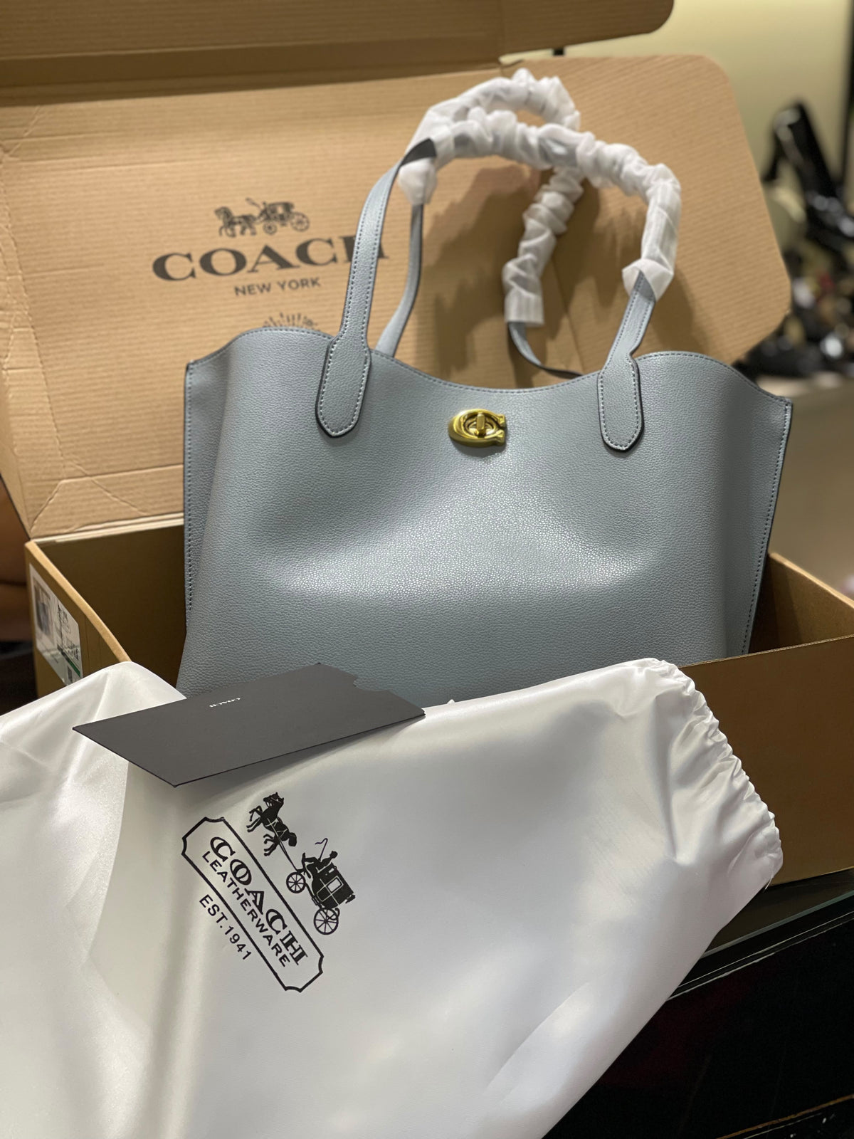 Coach Tote Bag - Light Blue