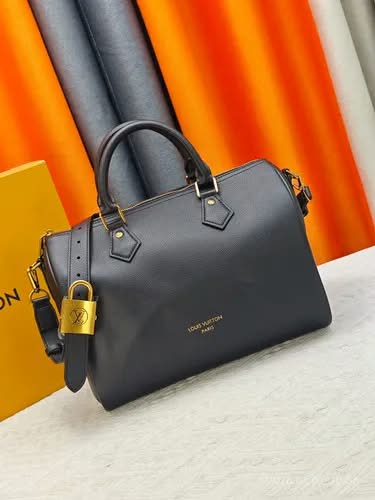 Louis Vuitton Black Leather Handle Bag