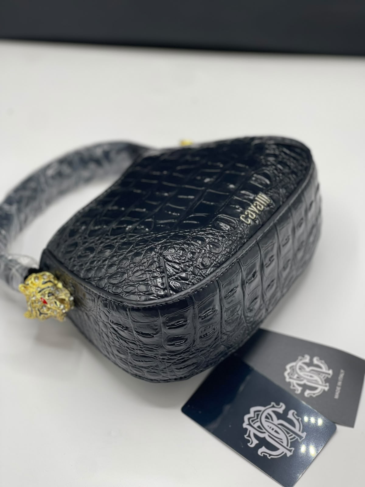 Roberto Cavalli Handbag with Animal Hardware