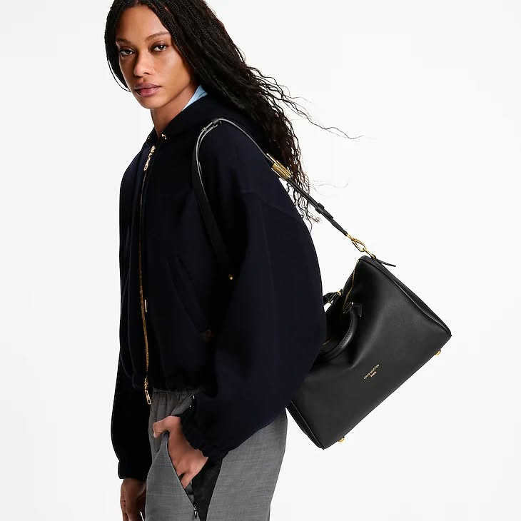 Louis Vuitton Black Leather Handle Bag