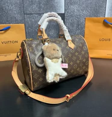 Louis Vuitton Black Leather Handle Bag