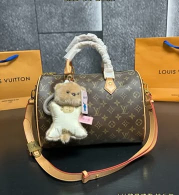 Louis Vuitton Black Leather Handle Bag
